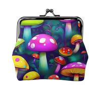 Bright Mushrooms Art Print Versatile Coin Purse Exquisite Mini Wallet Cute Change Pouch for Any Occasion