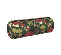 Bright Mushrooms Art Print Women Men Pencil Case Cylindrical Lightweight Pen Pouch Office Stationery Organizer