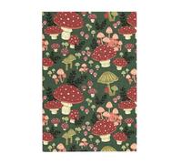 Bright Mushrooms Art Prints Wooden Jigsaw Puzzle 300-Piece in Plastic Box, 26x38 CM Eco-Friendly Educational Puzzle for Family Fun & Adult Relaxation