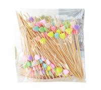 Bright Once-Only Use Decorative Skewers Camping Utensils for Fruit Platters Cocktails Garnishes Event Catering Disposable Party Accessories