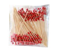 Bright Once-Only Use Decorative Skewers Camping Utensils for Fruit Platters Cocktails Garnishes Event Catering Disposable Party Accessories
