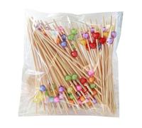Bright Once-Only Use Decorative Skewers Camping Utensils for Fruit Platters Cocktails Garnishes Event Catering Disposable Party Accessories