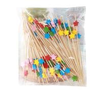 Bright Once-Only Use Decorative Skewers Camping Utensils for Fruit Platters Cocktails Garnishes Event Catering Disposable Party Accessories