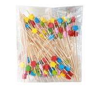 Bright Once-Only Use Decorative Skewers Camping Utensils for Fruit Platters Cocktails Garnishes Event Catering Disposable Party Accessories