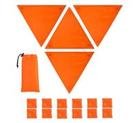 Bright Orange Blind Cover - Cover with 12 Press Studs - Pack of 4 Tree Hideaway Safety Panels - For Outdoor Adventures as well as Cycling Construction Work Tents Backpacks Men and Women