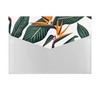 Bright Orange Green Jungle Multi-Pocket File Organizer, Expanding Accordion Folder for Portable Document Storage