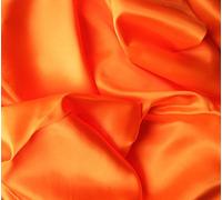 Bright Orange Satin Silky Fabric Plain Dress And Craft Material 150cm Wide