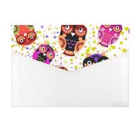Bright Owls Plastic Wallets A4, A4 Folders, Folder, Office Storage Clear Document Wallets, Expanding Files with Snap Button, Plastic Pockets for School Office Home Travel