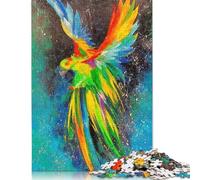 Bright Parrot Puzzle 1000 Pieces Jigsaws Wood Puzzles Jigsaw Puzzles for Adults Educational Game Challenge Toy 1000pcs (75x50cm)