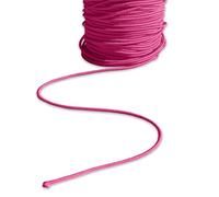 Bright Pink 3mm Elastic Cord Round Thread for Masks, Hats, Jewellery Crafts, Hair Accessories Threading Tags - Stretchy Beading String (Bright Pink - 3mm - 3 Meters)