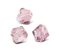 Bright Pink Czech Crystal Faceted Bicone Beads 6mm Strand Of 50+ Pieces