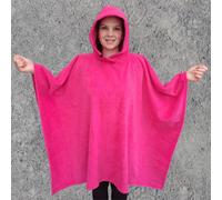 Bright Pink Fleece Hooded Blanket Poncho Scout Guide Camp Blanket Poncho