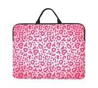 Bright Pink Leopard Skin Pattern, 14 Inch Laptop Sleeve, Notebook Bag Laptop Case Sleeve Briefcase with Handle