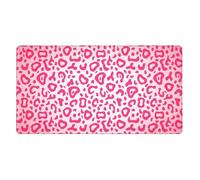 Bright Pink Leopard Skin Pattern,Mouse Pad Large Desk Pad Computer Keyboard Mouse Mat with Non Slip Rubber Base 40 x 70 cm