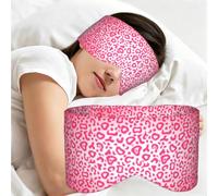 Bright Pink Leopard Skin Pattern, Sleep Mask for Home Travel, Full Eye Covers Light Blocking Eye Mask Sleep Eye and Ear Muffs