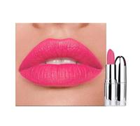 Bright Pink Lip Stick, Matte Hot Pink Longlasting Lipstick for Women, Soft Smooth Highly Pigmented Full-Coverage Lipsticks Tinted Lip Balm, Gift for Women