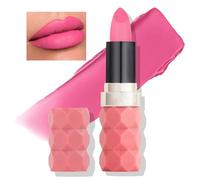 Bright Pink Lipstick, Silky Smooth Matte Pigmented Full-Coverage Waterproof Non-Sticky Tinted Lip Balm, Vivid Pink Lip Stick for Women Long Lasting, Gift for Girls & Women