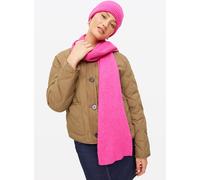 Bright Pink Ribbed Knitted Scarf One Size