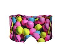 Bright Pink Tennis Balls Print Sleep Eye and Ear Muffs Blocking for Home Office Camping Airplane Travel Nap Aid