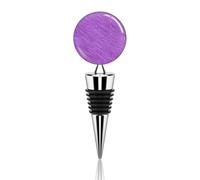 Bright Purple Texture Wine Bottle Stopper, Reusable Beverage Bottle Stopper, Zinc Alloy Red Wine Beer Saver Sealer Stopper for Party Wedding Bar