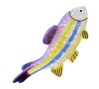 Bright Rainbow Trout Hair Clip Barrette with Strong Grip, Purple | Lightweight Design, Creative Hair Decoration for Weddings Photos Special Days, Great for Gifts Event