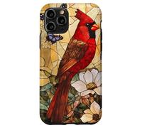 Bright Red Cardinal Among White Blossoms Scene Case for iPhone 11 Pro