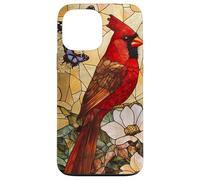 Bright Red Cardinal Among White Blossoms Scene Case for iPhone 13 Pro Max