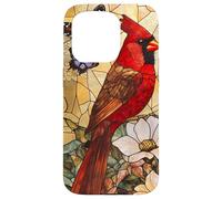 Bright Red Cardinal Among White Blossoms Scene Case for iPhone 15 Pro