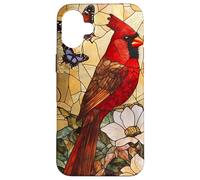 Bright Red Cardinal Among White Blossoms Scene Case for iPhone 16 Plus