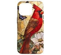 Bright Red Cardinal Among White Blossoms Scene Case for iPhone 16 Pro