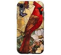 Bright Red Cardinal Among White Blossoms Scene Case for iPhone XR