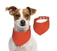 Bright Red Double Sided Dog Bandanas - Cotton Reversible Pet Scarf for Small Large Dogs - Unique Print Puppy Accessories