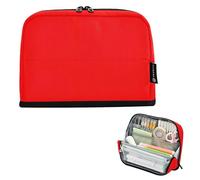 Bright Red Saffron Colour Pencil Storage Bags Pencil Case Zipper Pencils Pouch Cute Pen Marker Bag for Girls Fun Art College Preppy School Office Supplies