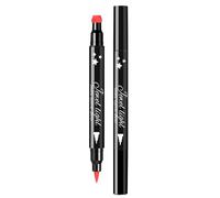 Bright Red Star Stamp Eyeliner Pen with Fine Liquid Liner Tip - Dual-Ended Waterproof Smudge-Resistant Long-Lasting Eye Makeup Tool for Defined Lines and Creative Star Detail Looks