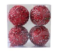 Bright Reflective Christmas Decors Foam Ball with Pearls and Sequins Finish Hanging Ornament for Indoor Holiday Parties Sparkling Christmas Decoration Foam
