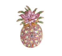 Bright Rhinestone Fruit Pineapple Brooch Crafted From Sturdy Alloy Ideal for Daily Wear Women Brooch