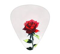 Bright rose Printed pick set - 12 pieces, thin, medium and thick guitar picks, suitable for guitar, bass, electric guitar and ukulele