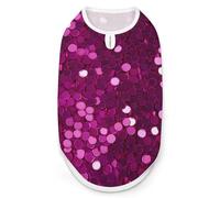 Bright Rose Red Sequins Pattern Dog And Cat Clothes Pet Summer Sleeveless T Shirt Basic Vest 2XL