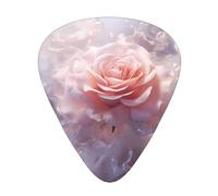 Bright Roses printed guitar picks, 12-piece set with thin, medium, and thick styles, comes with a storage case