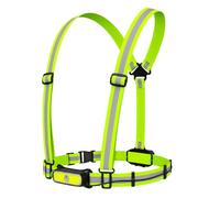 Bright Running Lights For Runners With Front & Rear Light [Energy Class E] | Multi-Modes, 360° High-Visibility Reflective Running Vest, USB Rechargeable Waterproof Chest Torch For Walking Hiking Cycling