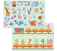 Bright Seed Disposable Placemats for Baby & Toddlers, Learning Mat- Animal1