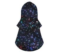 Bright Shining Stars and Geometric Pet Hoodie, Suitable for Small Dogs and Cats Pet Winter Coat