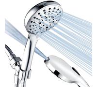 Bright Showers High Pressure Handheld Shower Head 9 Spray Settings Shower Head Built-in Power Wash for Cleaning Tubs and Pets Extra Long 69" Hose Adjustable