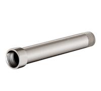 BRIGHT SHOWERS Shower Arm Extender for Rain and Handheld Shower Head, 6 Inch Shower Head Extension Arm, Shower Pipe Extension for Extending or Lowering Showerhead, Brushed Nickel
