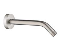 BRIGHT SHOWERS Shower Arm with Flange 10 Inches Solid Brass Shower Head Extension Arm, Wall Mounted Shower Pipe Arm for Rainfall Shower Head and Handheld Showerhead, Brushed Nickel