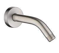 BRIGHT SHOWERS Shower Arm with Flange 6 Inch Brass Shower Pipe Arm Bathroom Rain Shower Arm Extension for Wall Mount, Brushed Nickel