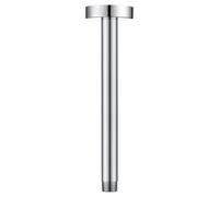 BRIGHT SHOWERS Shower Arm with Flange for Rainfall Shower Head, 9 Inch Ceiling Mount Straight Arm, Replacement Extension Pipe, Heavy-Duty Stainless Steel, Rust-Resistant, 1/2" NPT, Chrome
