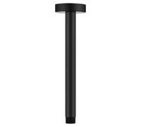 BRIGHT SHOWERS Shower Arm with Flange for Rainfall Shower Head, 9 Inch Ceiling Mount Straight Arm, Replacement Extension Pipe, Heavy-Duty Stainless Steel, Rust-Resistant, 1/2" NPT, Matte Black