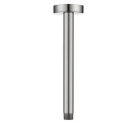 BRIGHT SHOWERS Shower Arm with Flange for Rainfall Shower Head, 9 Inch Ceiling Mount Straight Arm, Replacement Extension Pipe, Heavy-Duty Stainless Steel, Rust-Resistant, 1/2" NPT, Brushed Nickel
