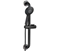 BRIGHT SHOWERS Slide Bar Shower Set with Handheld Shower Head, ADA-Compliant Stainless Steel Grab Bar, Adjustable Height and 69-Inch Hose, Oil Rubbed Bronze